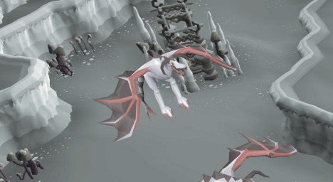 Ancient Wyverns in the Wyvern Cave on Fossil Island / OSRS