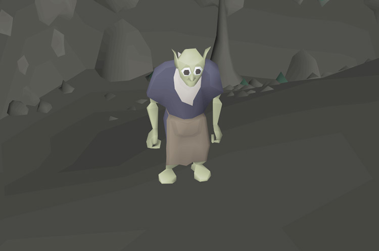 A level 3 Cave goblin in under Lumbridge Swamp / OSRS