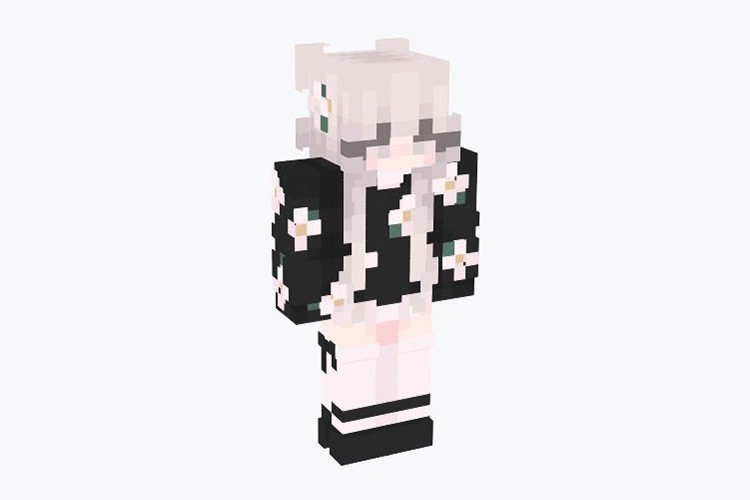 Egirl with Flower Sweater / Minecraft Skin