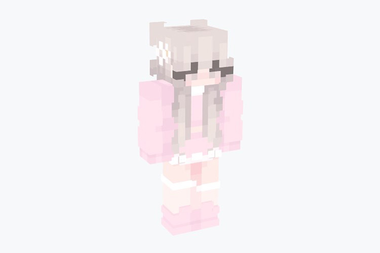 All Pink E-Girl Minecraft Skin