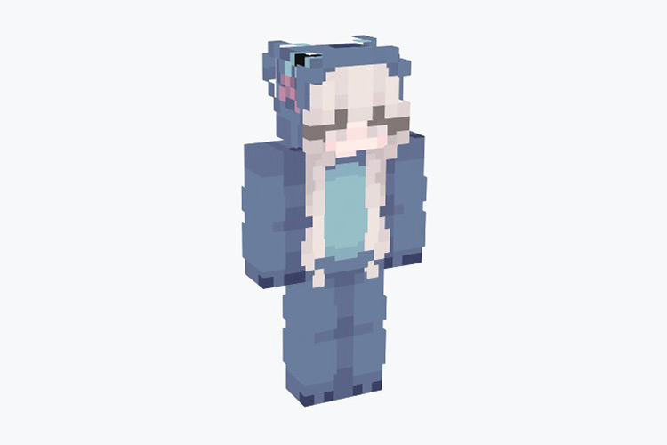 E-girl in Stitch Onesie (Lilo and Stitch) Minecraft Skin