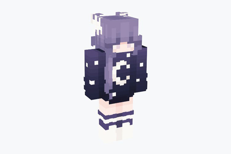 minecraft girl skins with purple hair