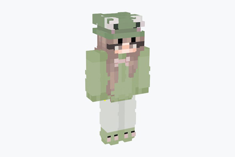 Frog Suit E-girl Skin For Minecraft