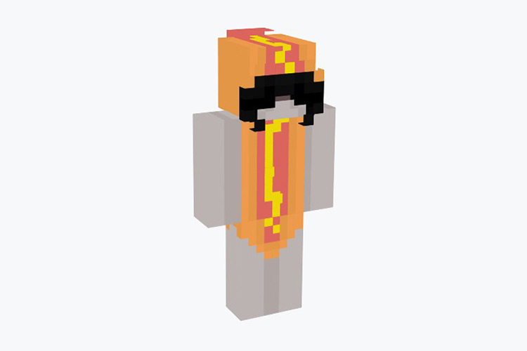 Egirl in Hot Dog Outfit / Minecraft Skin