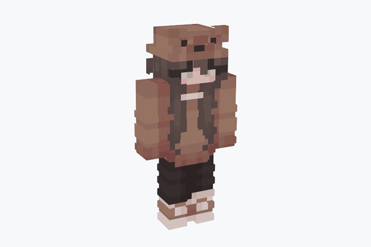 E-Girl in Bear Outfit / Minecraft Skin