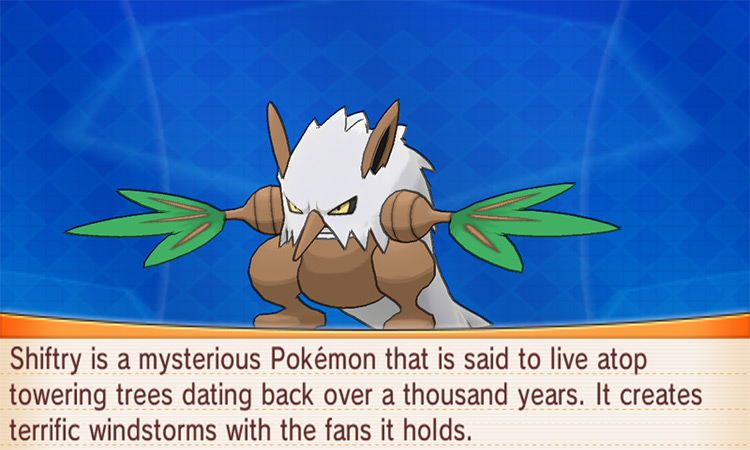 Shiftry in Pokemon Omega Ruby and Alpha Sapphire screenshot