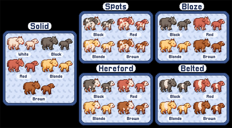 K’s Cow Replacers / Stardew Valley Mod
