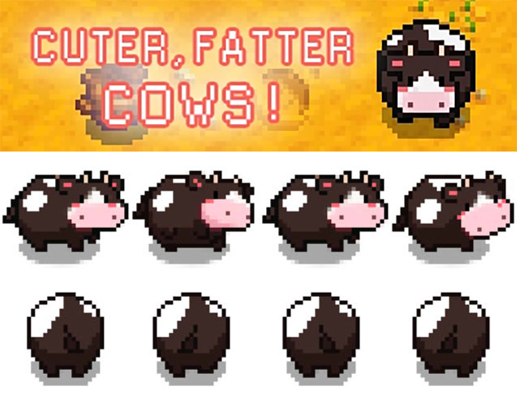Cuter Fatter Cows / Stardew Valley Mod