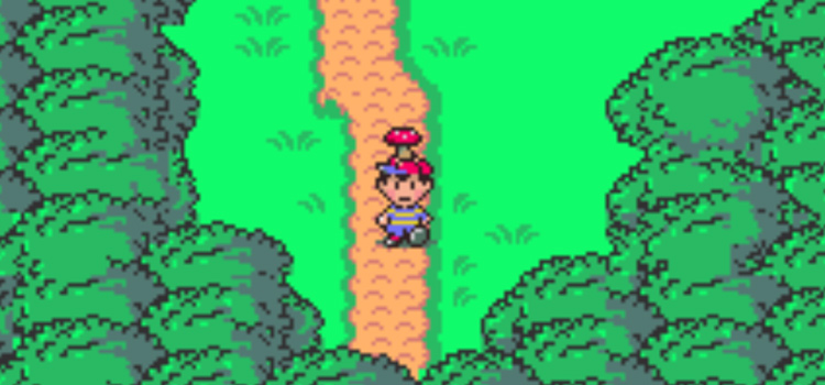 Ness with the Mushroomized Effect (Earthbound)