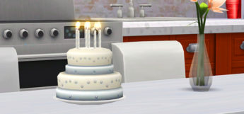 Sims 4 Tiered Cake (Birthday Candles)