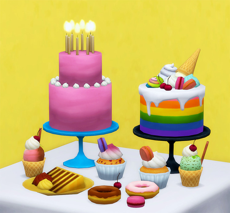 Kakkumaakari Cake Decoration Set / Sims 4 CC