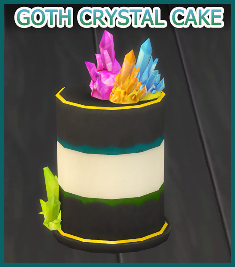 Black Crystal Cake / Sims 4 CC