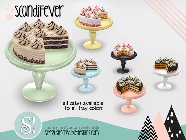 Scandifever Cake Decor / Sims 4 CC