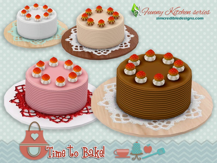 Simcredibles Funny Kitchen Time to Bake Cake / Sims 4 CC