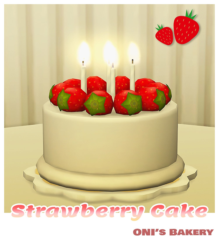 Strawberry Cake / Sims 4 CC