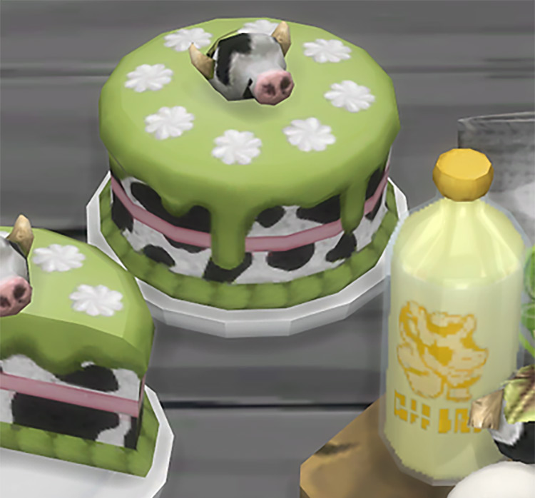 Cow Plant Cake / Sims 4 CC