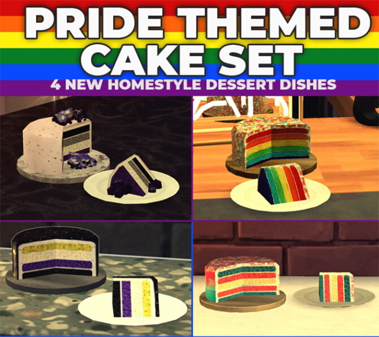 Pride Cake Pack / Sims 4 CC