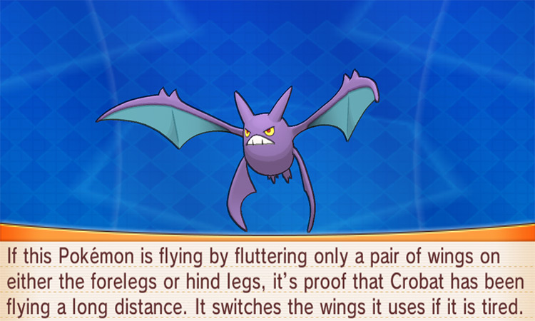 Crobat Pokedex in Pokemon Alpha Sapphire screenshot