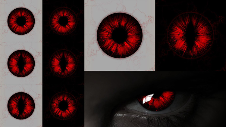 Ruby Red Vampire Eyes / Skyrim Mod