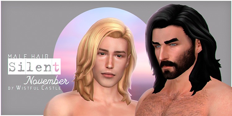 Sims 4 CC  Best Maxis Match Long Hair For Men   FandomSpot - 37