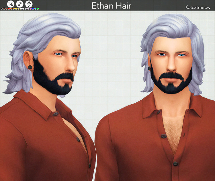 Sims 4 CC  Best Maxis Match Long Hair For Men   FandomSpot - 62