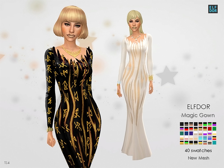 Magic Gown / Sims 4 CC