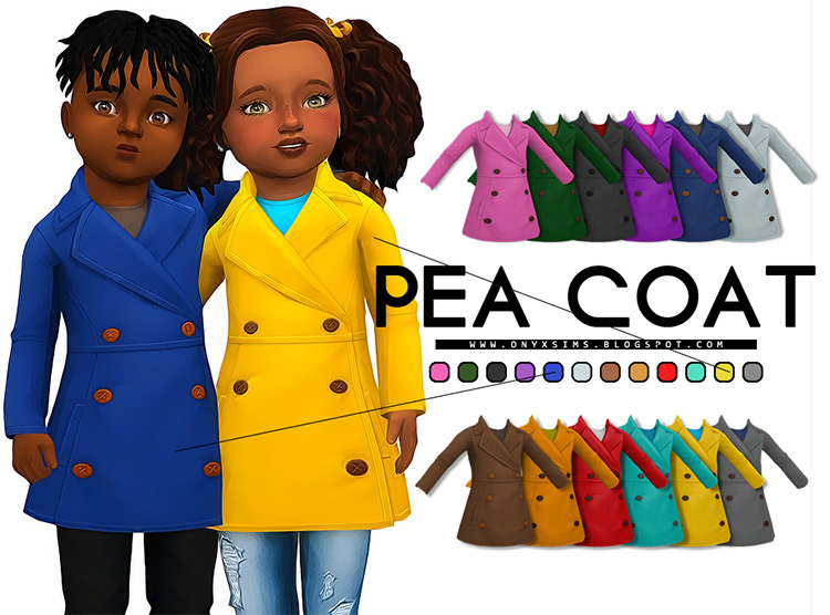 Toddler Pea Coat / Sims 4 CC