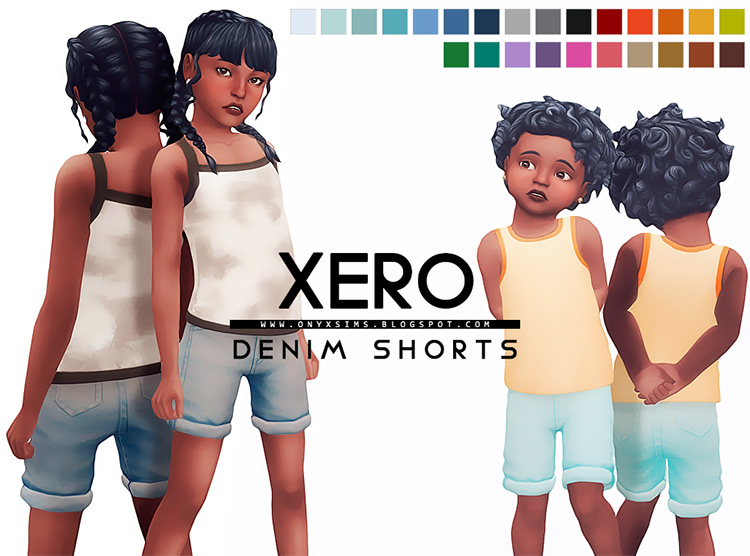 Toddler Denim Shorts / Sims 4 CC