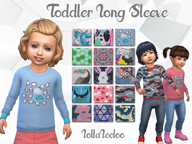 Toddler Long Sleeve Shirts / Sims 4 CC