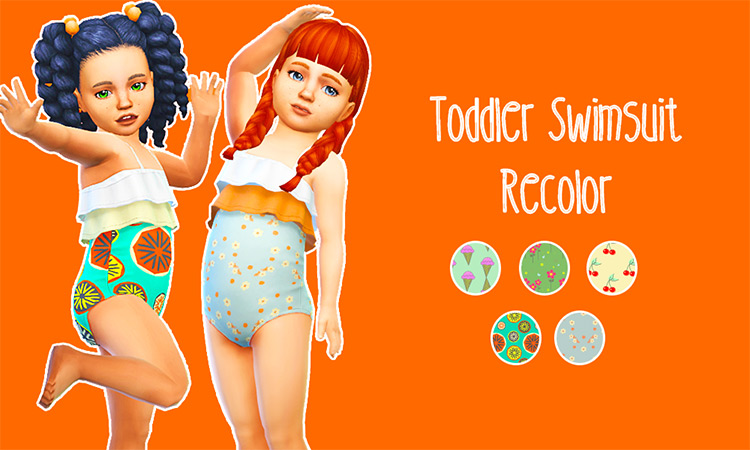 Toddler Swimsuit Recolor / Sims 4 CC