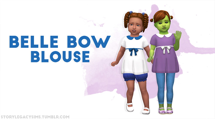 Belle Bow Blouse / Sims 4 CC