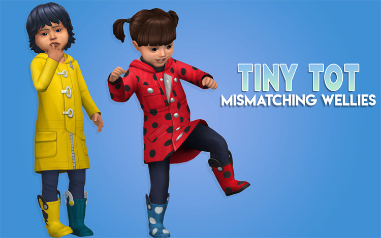 Mismatching Wellies & Shoes / Sims 4 CC
