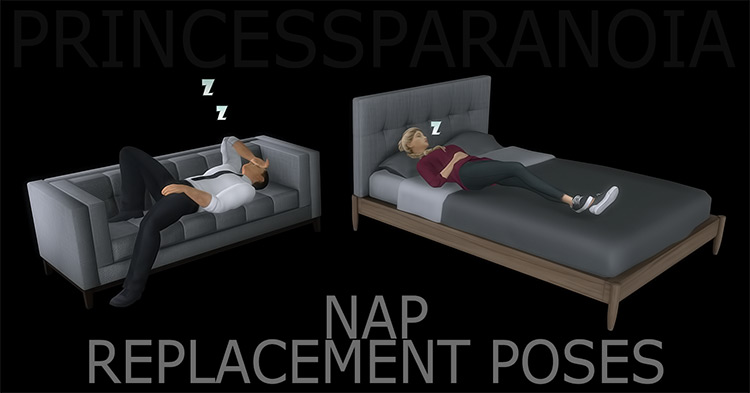 Nap Replacement Pose / Sims 4 Pose Pack