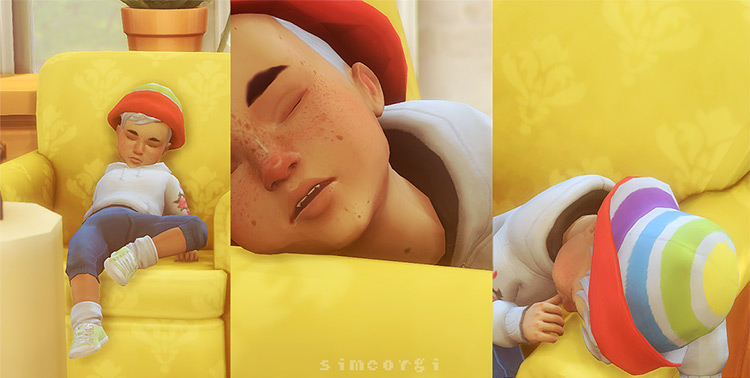 Toddlers Sleeping Poses / Sims 4 Pose Pack