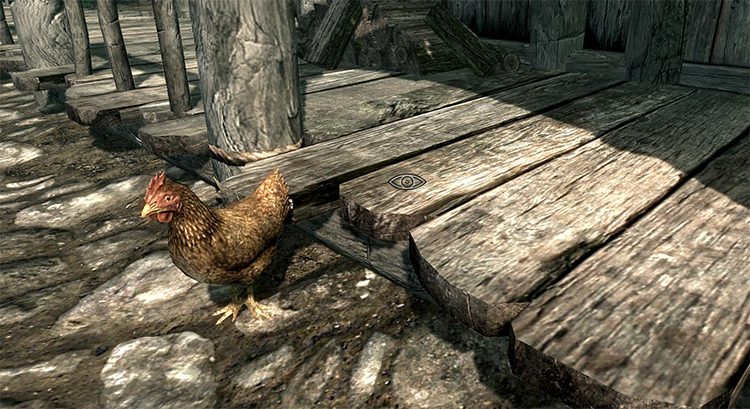 Chicken in Riverwood in Skyrim