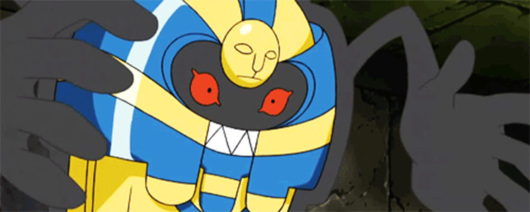 Cofagrigus screenshot in the Pokemon anime