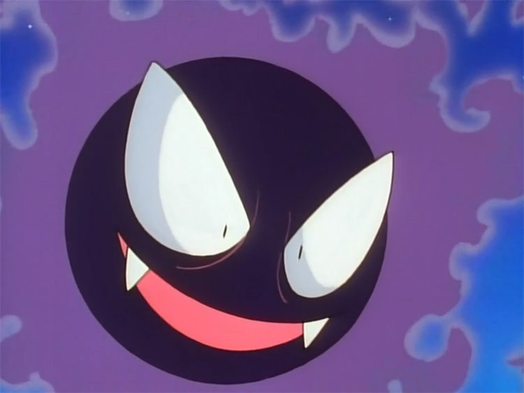 Screenshot of Gastly from the pokemon anime