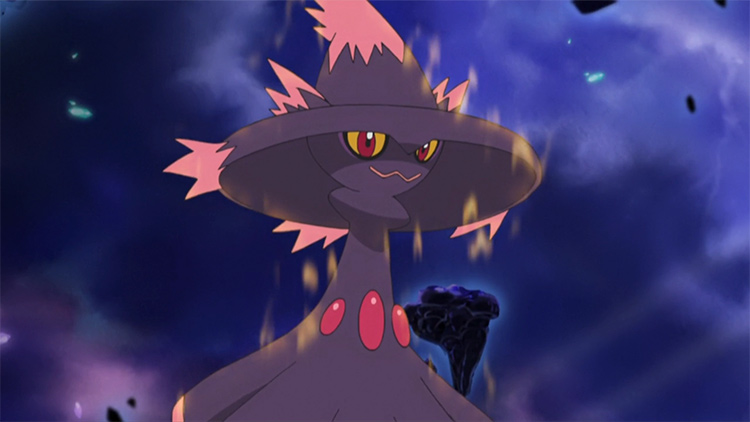 Mismagius ghost Pokemon from the anime