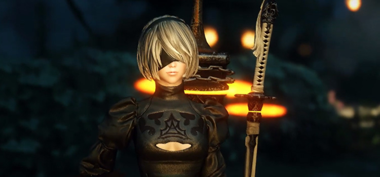 2B with sword screenshot