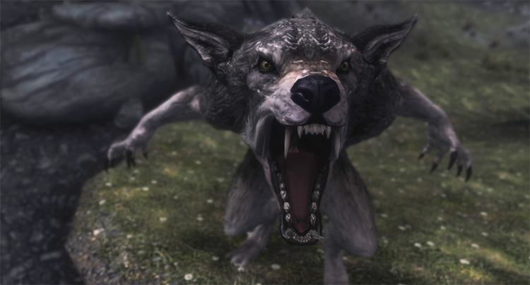 skyrim werewolf skin mod