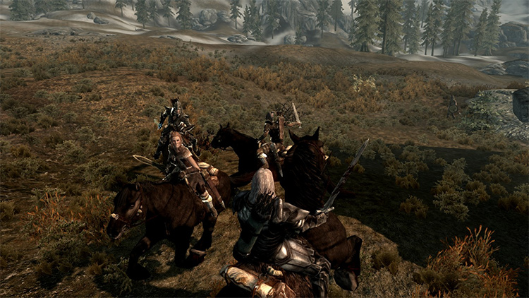 Horsemen mounted combat mod in Skyrim