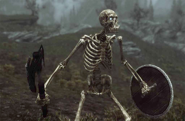 skyrim special edition skeleton race mod