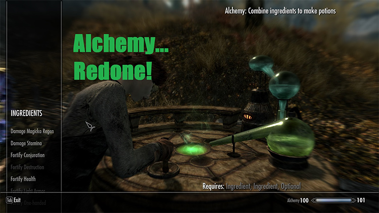Alchemy Redone in Skyrim