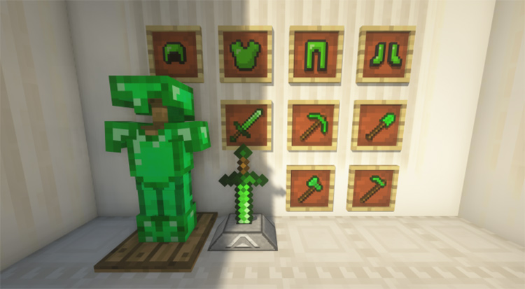 Emerald Equipment mod for Minecraft