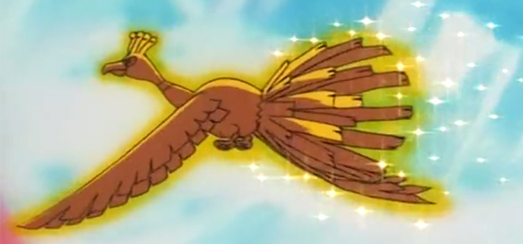 Ho-Oh in the anime from episode 1