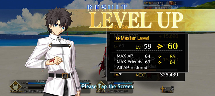 Master Level Up (59 > 60) / Fate/Grand Order”><figcaption class=
