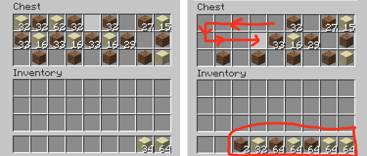 Mouse Tweaks mod for Minecraft