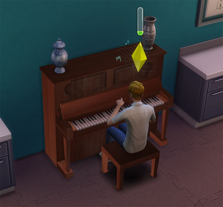 Simple Upright Piano for Sims 4