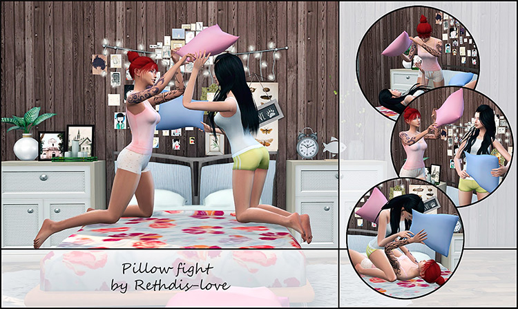 Pillow Fight Sims 4 CC