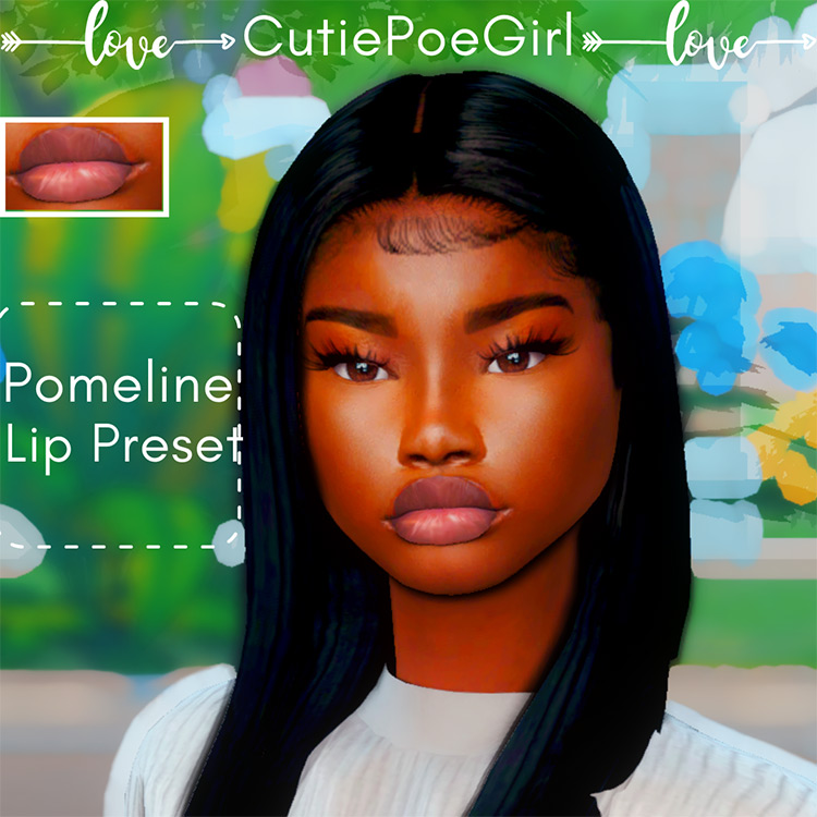 Pomeline Lip Preset for Sims 4